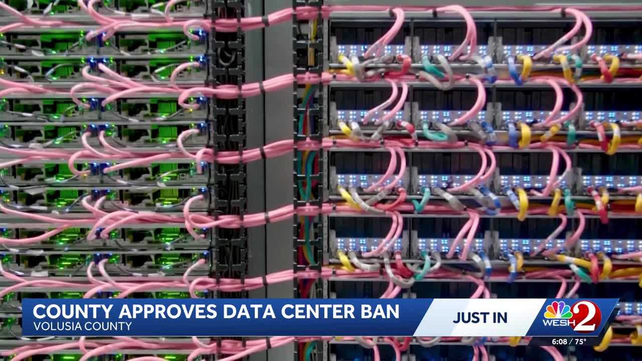 Volusia County bans large data centers in unincorporated areas — WESH 2 Orlando, Madrid Technology news